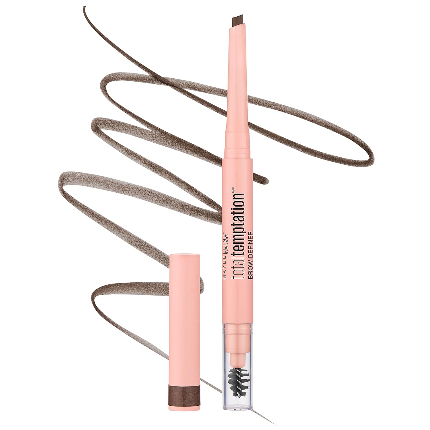Maybelline Total Temptation Eyebrow Definer Pencil, Medium Brown, 1 Count Maybelline Total Temptation Eyebrow Definer Pencil, Medium Brown, 1 Count