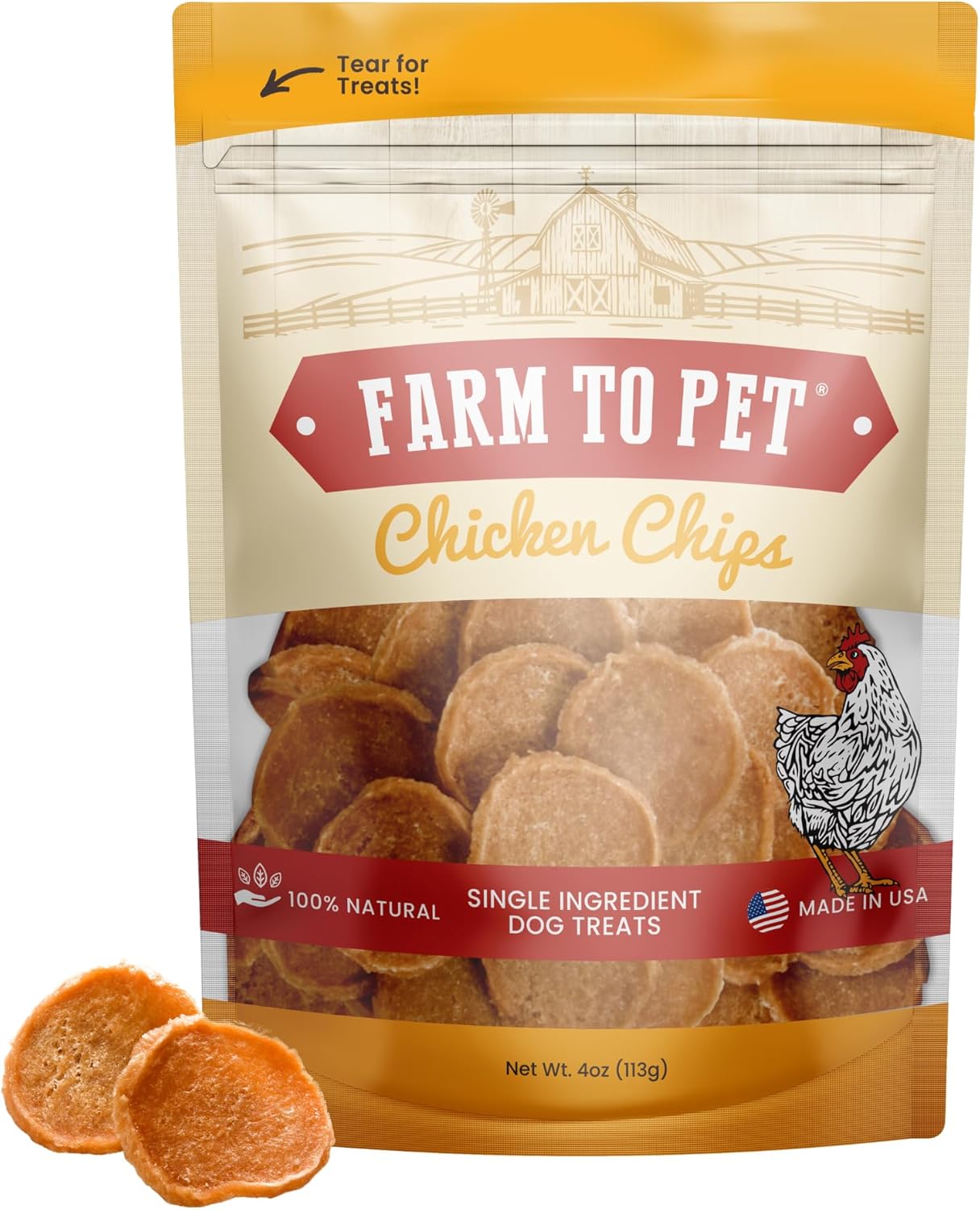Dog Training Treats – Chicken Chips, Single Ingredient, Lean, All Natural, Healthy Dog Treats for Small, Medium, Large Dog Breeds, & Puppies, Made in USA Dog Training Treats – Chicken Chips, Single Ingredient, Lean, All Natural, Healthy Dog Treats for Small, Medium, Large Dog Breeds, & Puppies, Made in USA