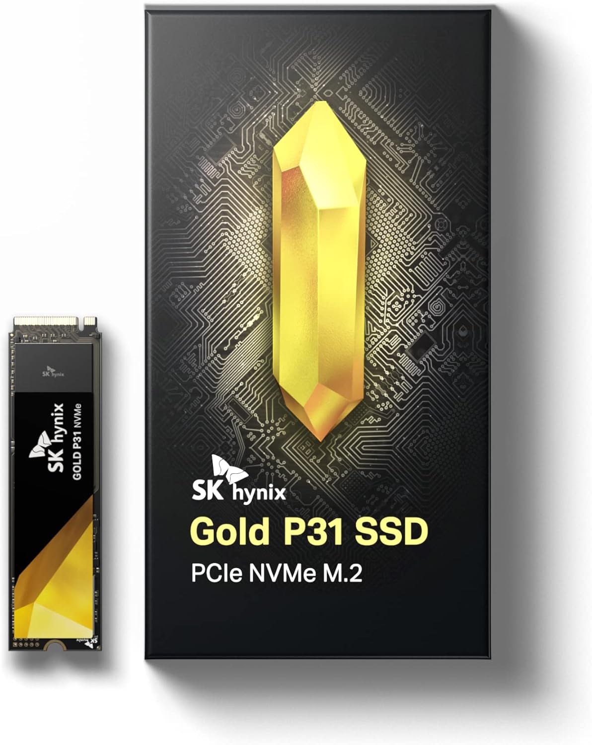 SK hynix Gold P31 1TB PCIe NVMe Gen3 M.2 2280 Internal SSD, Up to 3500MB/S, Compact M.2 SSD Form Factor SSD, Internal Solid State Drive with 128-Layer NAND Flash SK hynix Gold P31 1TB PCIe NVMe Gen3 M.2 2280 Internal SSD, Up to 3500MB/S, Compact M.2 SSD Form Factor SSD, Internal Solid State Drive with 128-Layer NAND Flash