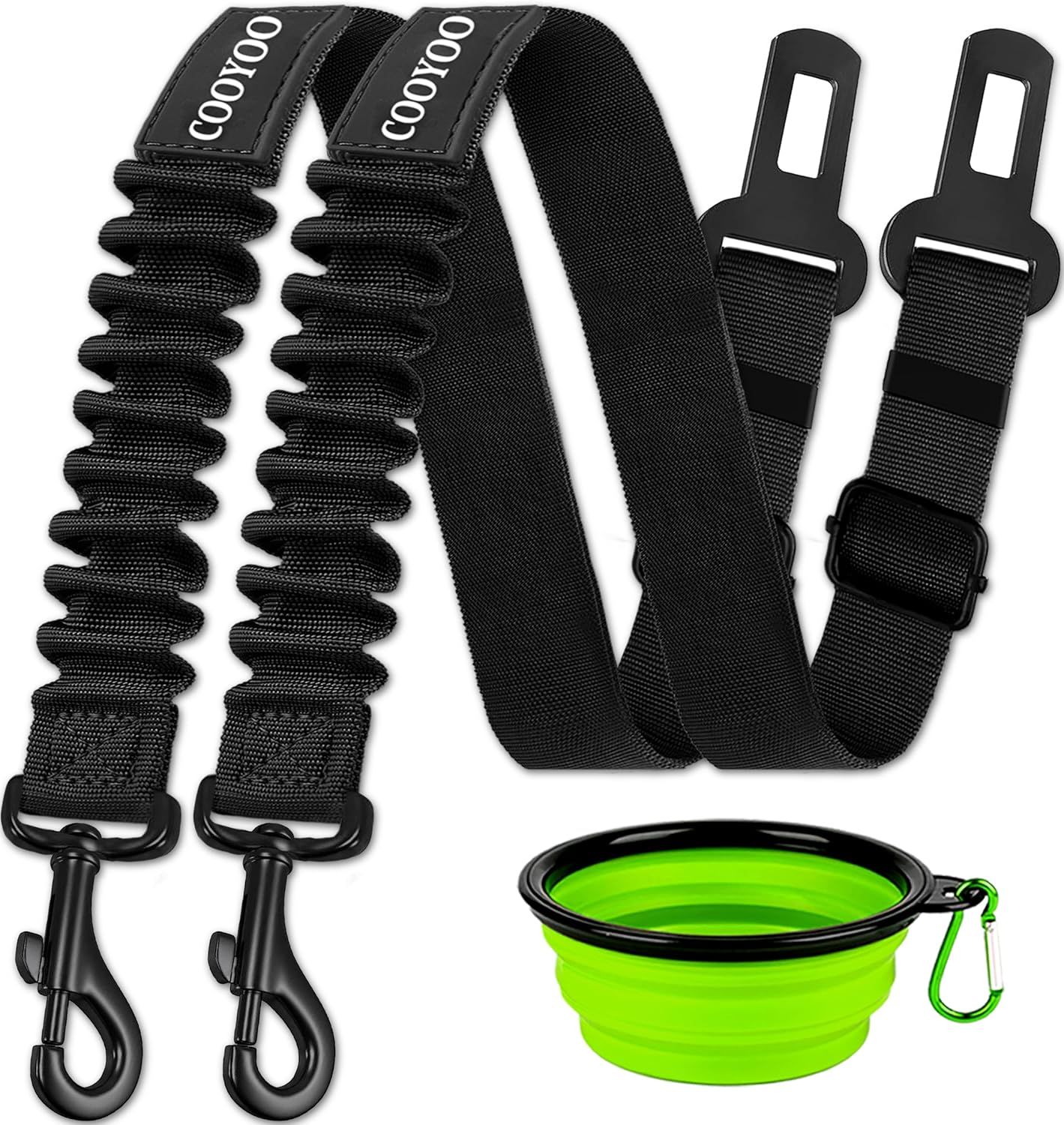 COOYOO Dog Seat Belt,3 Piece Set Retractable Dog Car Harness Adjustable Dog Seat Belt for Vehicle Nylon Pet Safety Seat Belts Heavy Duty & Elastic COOYOO Dog Seat Belt,3 Piece Set Retractable Dog Car Harness Adjustable Dog Seat Belt for Vehicle Nylon Pet Safety Seat Belts Heavy Duty & Elastic