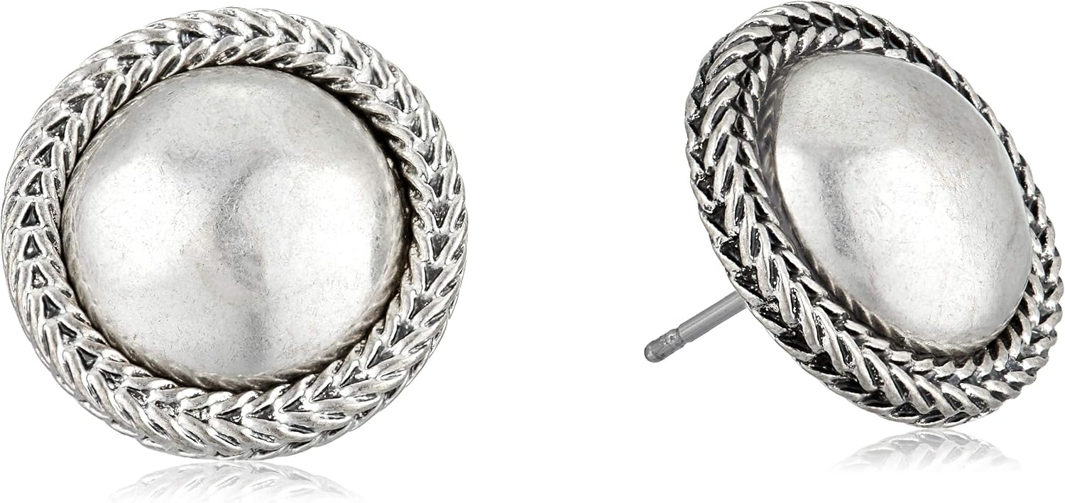 Lucky Brand Women’s Chain Bead Post Earrings, Silver, One Size Lucky Brand Women’s Chain Bead Post Earrings, Silver, One Size