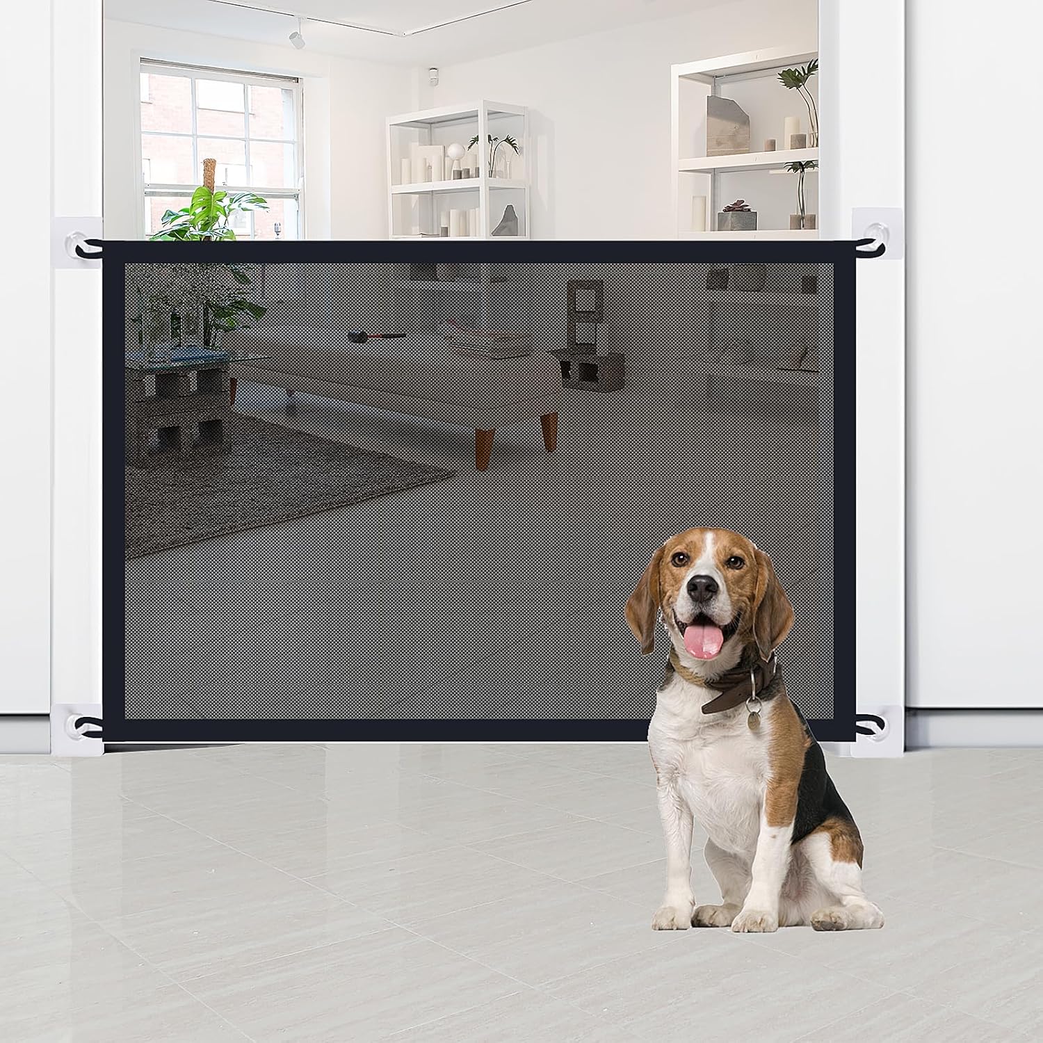 Lesypet Dog Gate for Stairs, Magic Dog Gate Indoor/Outdoor Safety Pet Gate for Stairs Mesh Guard Fence for Dogs, Puppy Gate 43” X 28” Lesypet Dog Gate for Stairs, Magic Dog Gate Indoor/Outdoor Safety Pet Gate for Stairs Mesh Guard Fence for Dogs, Puppy Gate 43” X 28”
