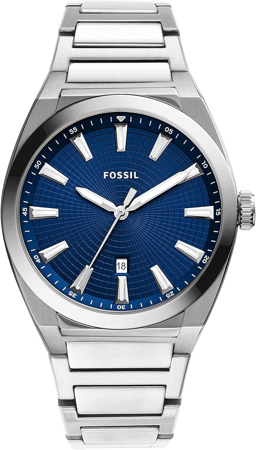 Fossil Everett Men’s Watch with Stainless Steel or Leather Band Fossil Everett Men’s Watch with Stainless Steel or Leather Band