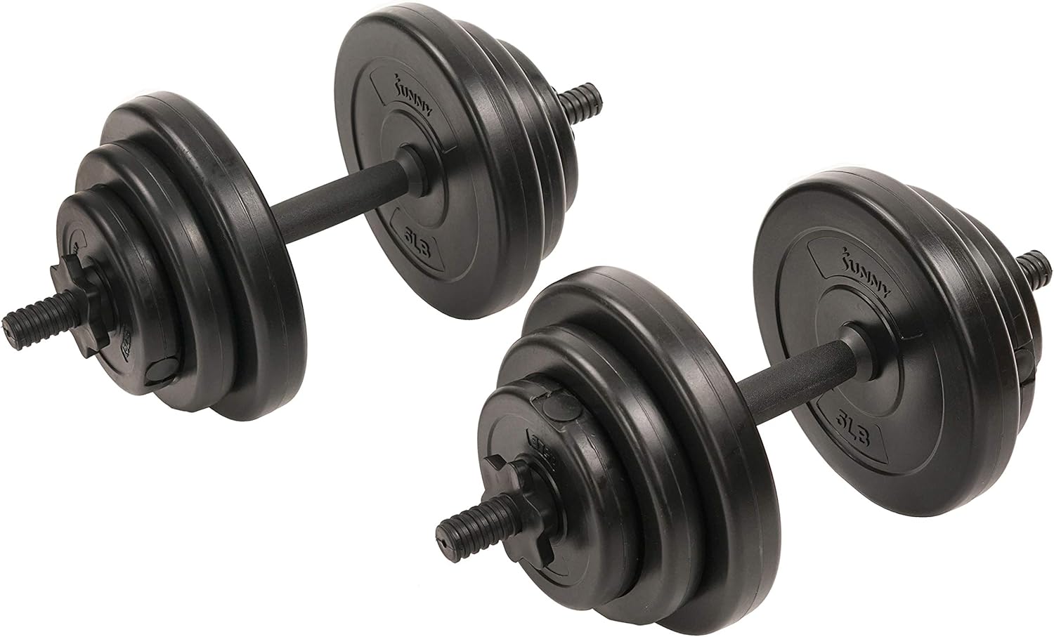 Sunny Health & Fitness Exercise Vinyl 40 Lb Dumbbell Set Hand Weights for Strength Training, Weight Loss, Workout Bench, Gym Equipment, and Home Workouts Sunny Health & Fitness Exercise Vinyl 40 Lb Dumbbell Set Hand Weights for Strength Training, Weight Loss, Workout Bench, Gym Equipment, and Home Workouts