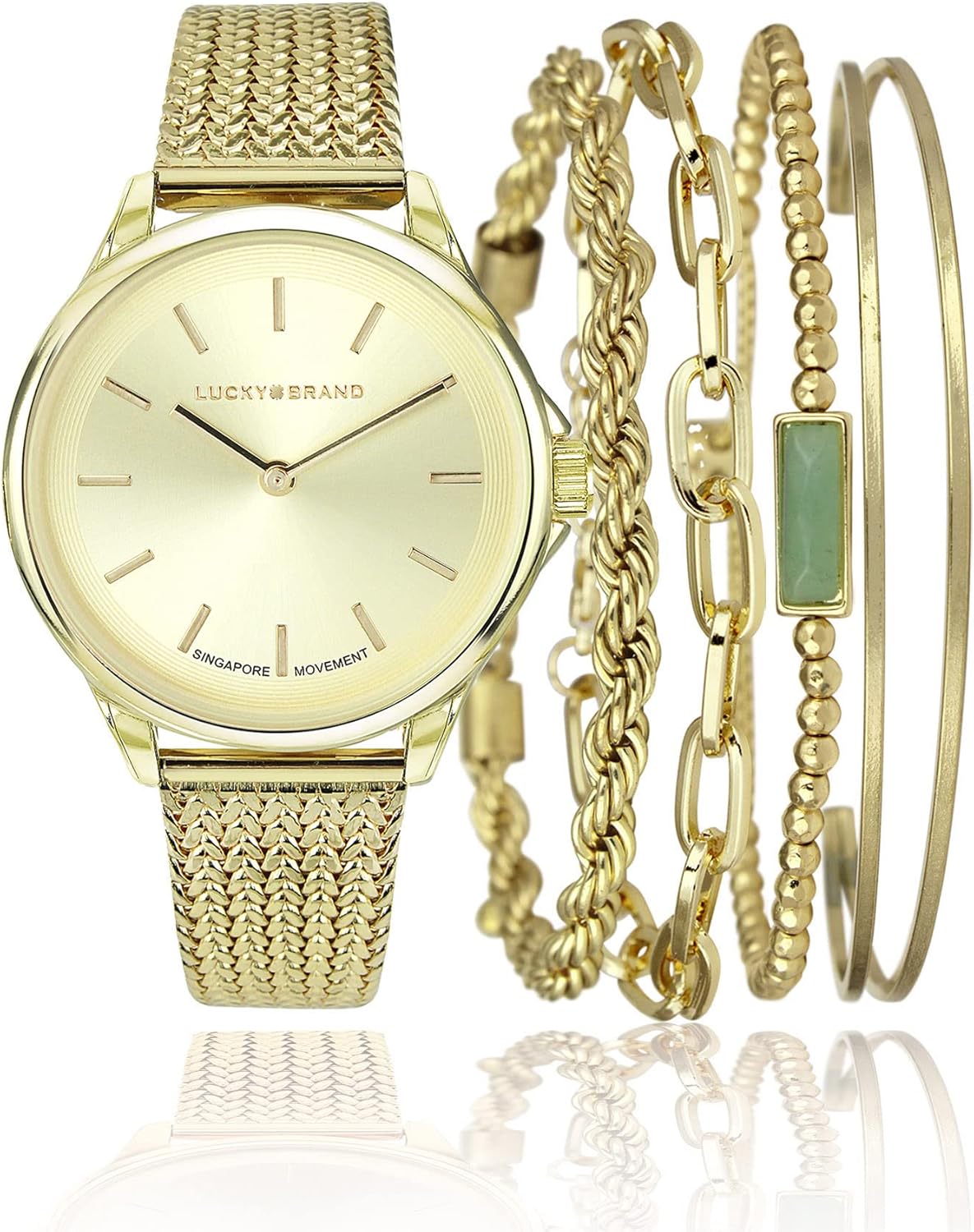 Lucky Brand Watches for Women Analog Display with Stainless Steel Strap Minimalist Watch Quartz Movement Women’s Wrist Watches with Bracelet Gift Box Set Lucky Brand Watches for Women Analog Display with Stainless Steel Strap Minimalist Watch Quartz Movement Women’s Wrist Watches with Bracelet Gift Box Set