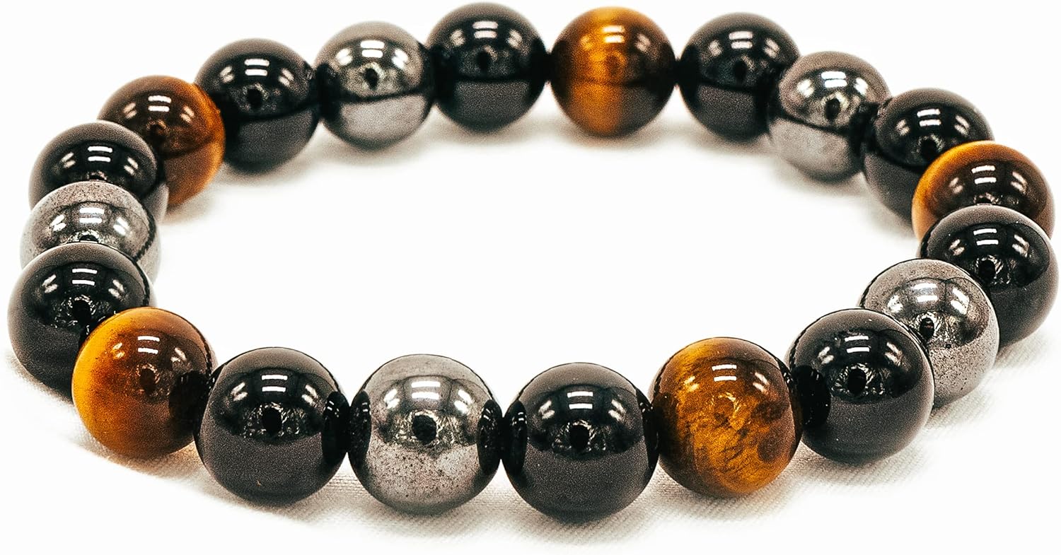Conscious Items – Crystal Bracelet – Mens Beaded Bracelets Jewelry – Bracelet for Women – Chakra Stone Bracelets – Triple Protection Bracelet Conscious Items – Crystal Bracelet – Mens Beaded Bracelets Jewelry – Bracelet for Women – Chakra Stone Bracelets – Triple Protection Bracelet