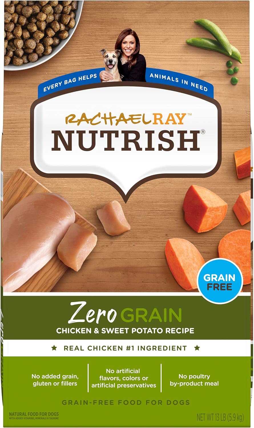Rachael Ray Nutrish Zero Grain Dry Dog Food, Chicken & Sweet Potato Recipe, 13 Pound Bag Rachael Ray Nutrish Zero Grain Dry Dog Food, Chicken & Sweet Potato Recipe, 13 Pound Bag