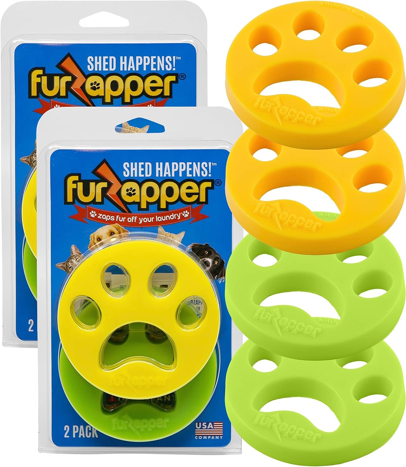 FurZapper Pet Hair Remover for Laundry, 4 Count – Reusable Dog & Cat Hair Remover Tool As Seen on Shark Tank – Removes Pet Fur, Hair, Lint, Dander from Clothes & Laundry – One FurZapper Per Pet FurZapper Pet Hair Remover for Laundry, 4 Count – Reusable Dog & Cat Hair Remover Tool As Seen on Shark Tank – Removes Pet Fur, Hair, Lint, Dander from Clothes & Laundry – One FurZapper Per Pet