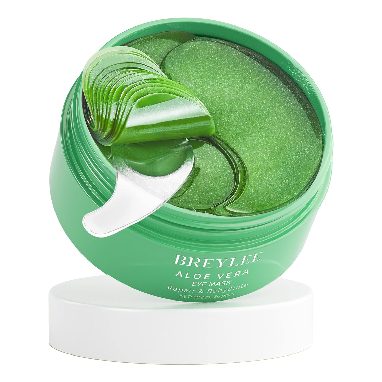BREYLEE Aloe Vera Eye Mask– 60 Pcs – Puffy Eyes and Dark Circles Treatments – Look Younger and Reduce Wrinkles and Fine Lines Undereye, Improve and Firm eye Skin – Pure Natural Material Extraction BREYLEE Aloe Vera Eye Mask– 60 Pcs – Puffy Eyes and Dark Circles Treatments – Look Younger and Reduce Wrinkles and Fine Lines Undereye, Improve and Firm eye Skin – Pure Natural Material Extraction