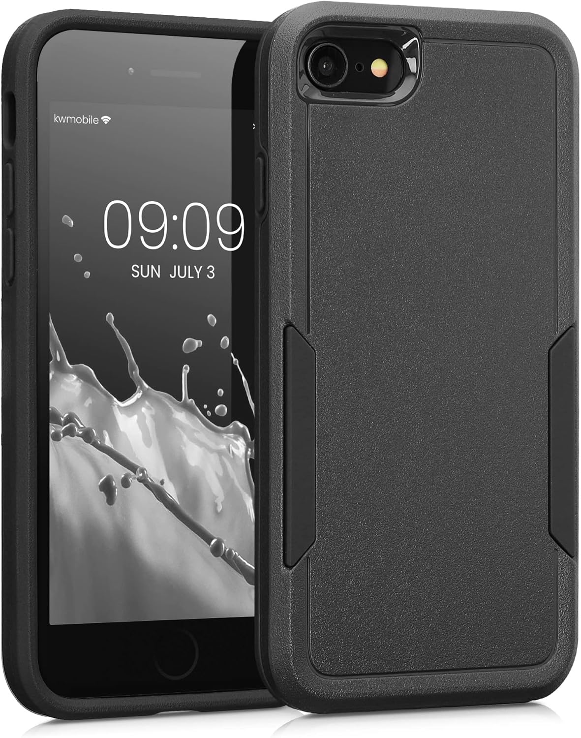 kwmobile Hard Case Compatible with Apple iPhone SE (2022) / iPhone SE (2020) / iPhone 8 / iPhone 7 – Case Protective Plastic and TPU Cover for Smartphone – Black/Black kwmobile Hard Case Compatible with Apple iPhone SE (2022) / iPhone SE (2020) / iPhone 8 / iPhone 7 – Case Protective Plastic and TPU Cover for Smartphone – Black/Black