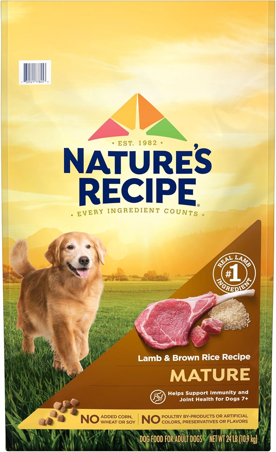 Nature’s Recipe Mature Lamb & Brown Rice Recipe Dry Dog Food, 24 lb. Bag Nature’s Recipe Mature Lamb & Brown Rice Recipe Dry Dog Food, 24 lb. Bag