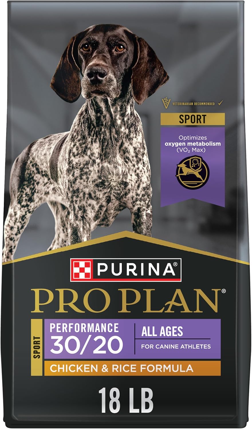 Purina Pro Plan High Calorie, High Protein Dry Dog Food, 30/20 Chicken & Rice Formula – 18 lb. Bag Purina Pro Plan High Calorie, High Protein Dry Dog Food, 30/20 Chicken & Rice Formula – 18 lb. Bag