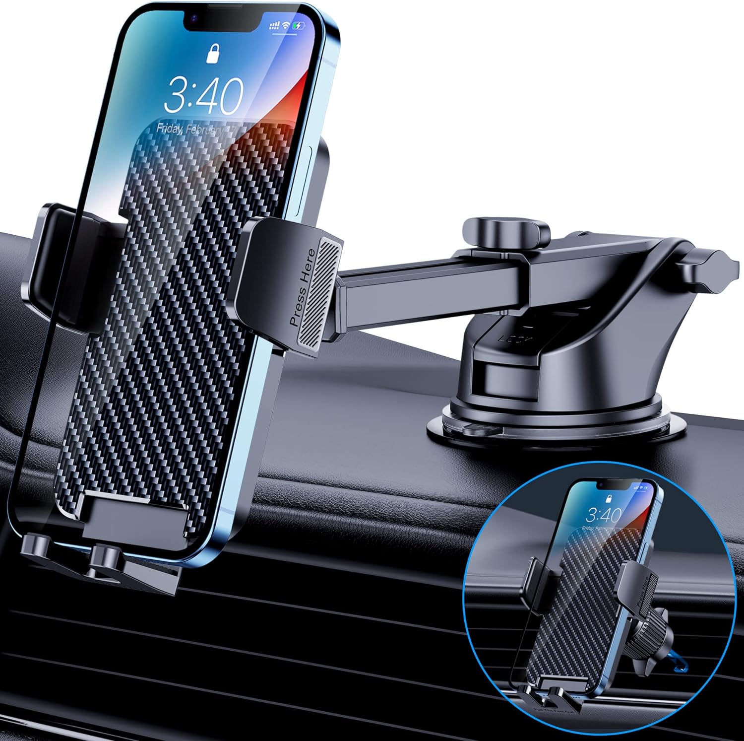 Car Phone Holder Mount Phone Mount for Car Dashboard Windshield Air Vent Universal Cell Phone Automobile Cradles Hands-Free Phone Stand for Car Fit iPhone Android Car Phone Holder Mount Phone Mount for Car Dashboard Windshield Air Vent Universal Cell Phone Automobile Cradles Hands-Free Phone Stand for Car Fit iPhone Android