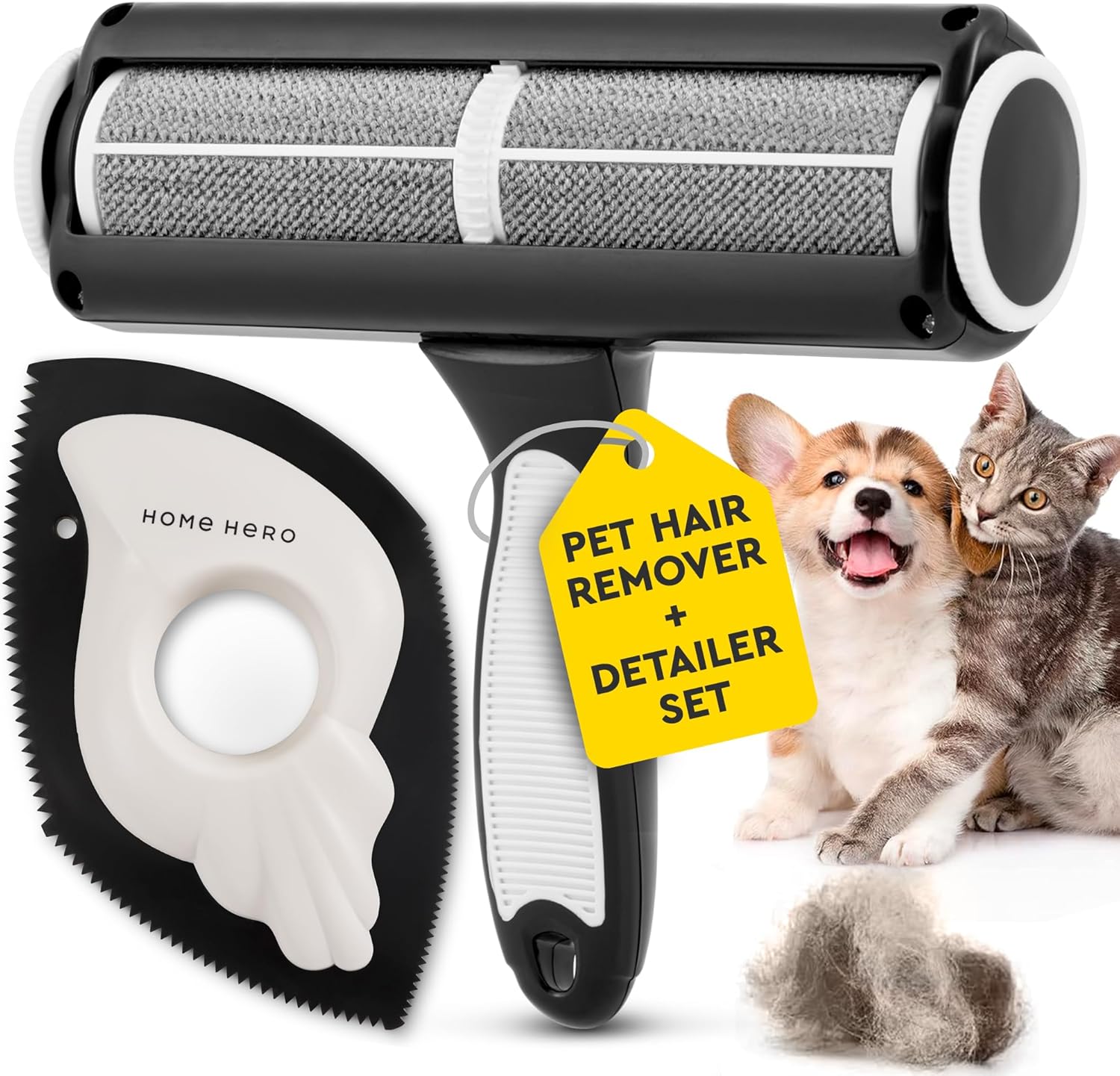 Pet Hair Remover for Couch – Reusable Lint Roller – Essential Pet Supplies Dog Products Pet Products, Dog Hair Remover for Couch, Cat and Dog Hair Remover for Car (Pet Hair Remover + Detailer) Pet Hair Remover for Couch – Reusable Lint Roller – Essential Pet Supplies Dog Products Pet Products, Dog Hair Remover for Couch, Cat and Dog Hair Remover for Car (Pet Hair Remover + Detailer)