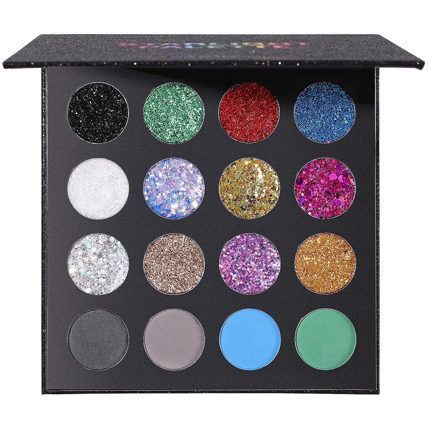 UCANBE Glitter Eyeshadow Makeup Palette – 12 Face Body Chunky & Fine Pressed Glitter + 4 Eye Shadow Powder Make Up Pallet for Theater Party Cosplay Halloween Christmas, Highly Pigmented Ultra Shimmer UCANBE Glitter Eyeshadow Makeup Palette – 12 Face Body Chunky & Fine Pressed Glitter + 4 Eye Shadow Powder Make Up Pallet for Theater Party Cosplay Halloween Christmas, Highly Pigmented Ultra Shimmer