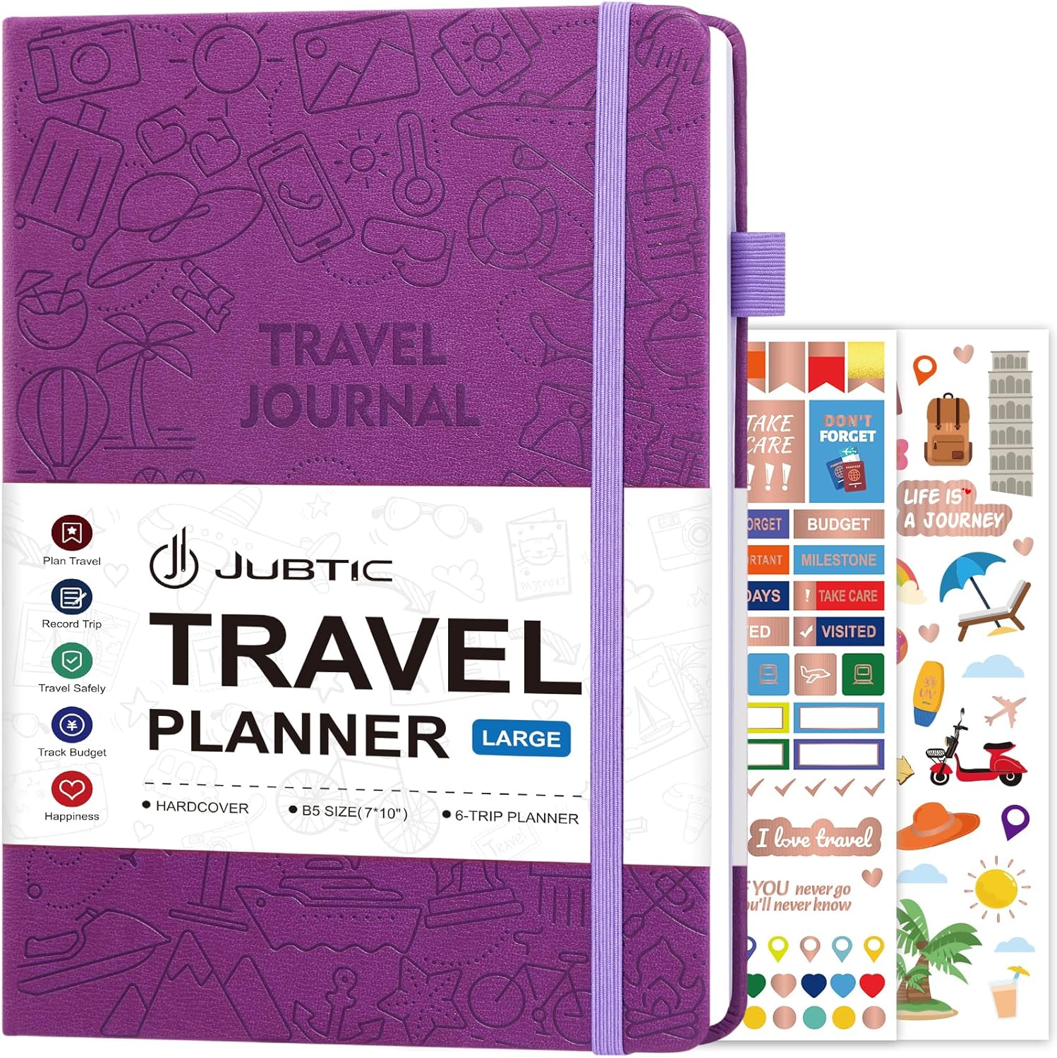 Travel Journal, Vacation Planner with Packing List, Large Size Trip Planner (7 * 10”), Adventure Book for 6 Trips, Travel Gifts Accessories-Forest Green – Purple Travel Journal, Vacation Planner with Packing List, Large Size Trip Planner (7 * 10”), Adventure Book for 6 Trips, Travel Gifts Accessories-Forest Green – Purple