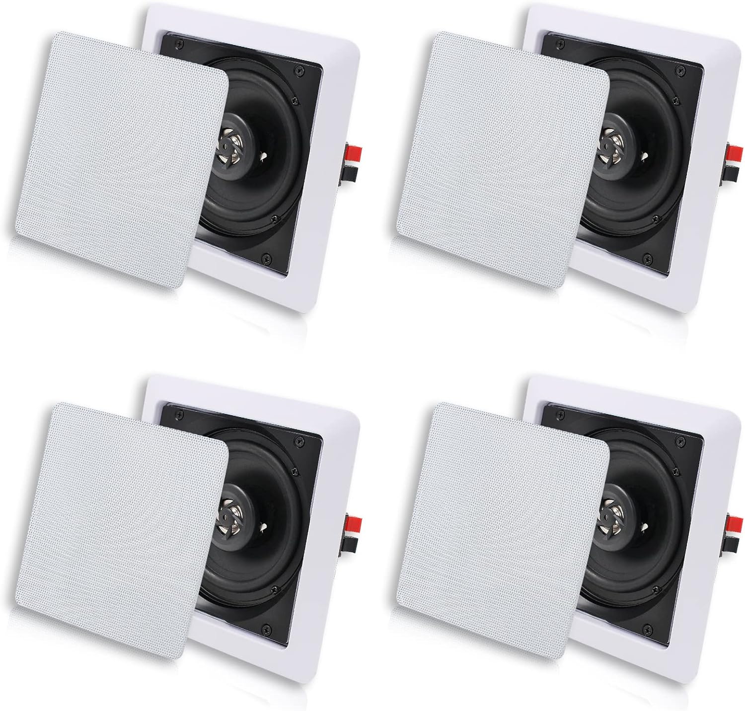 Herdio Bluetooth Ceiling Speakers, 320W 5.25 Inch Flush Mount in Wall Speakers Surround Sound System, Perfect for Home Theater, TV, Bathroom, White, 2 Pairs Herdio Bluetooth Ceiling Speakers, 320W 5.25 Inch Flush Mount in Wall Speakers Surround Sound System, Perfect for Home Theater, TV, Bathroom, White, 2 Pairs