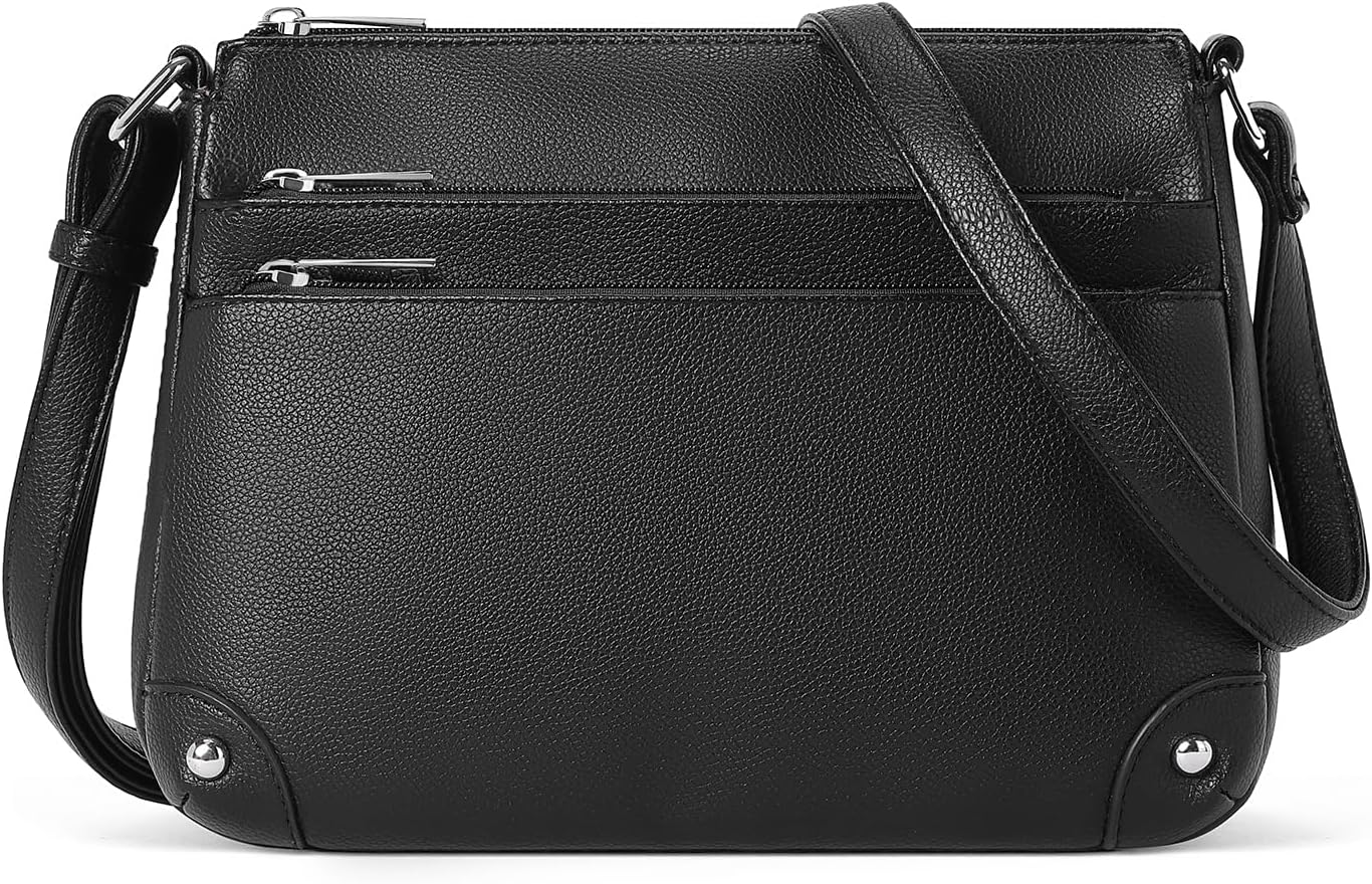 WESTBRONCO Crossbody Bags for Women, Medium Size Shoulder Handbags, Satchel Purse with Multi Zipper Pocket WESTBRONCO Crossbody Bags for Women, Medium Size Shoulder Handbags, Satchel Purse with Multi Zipper Pocket