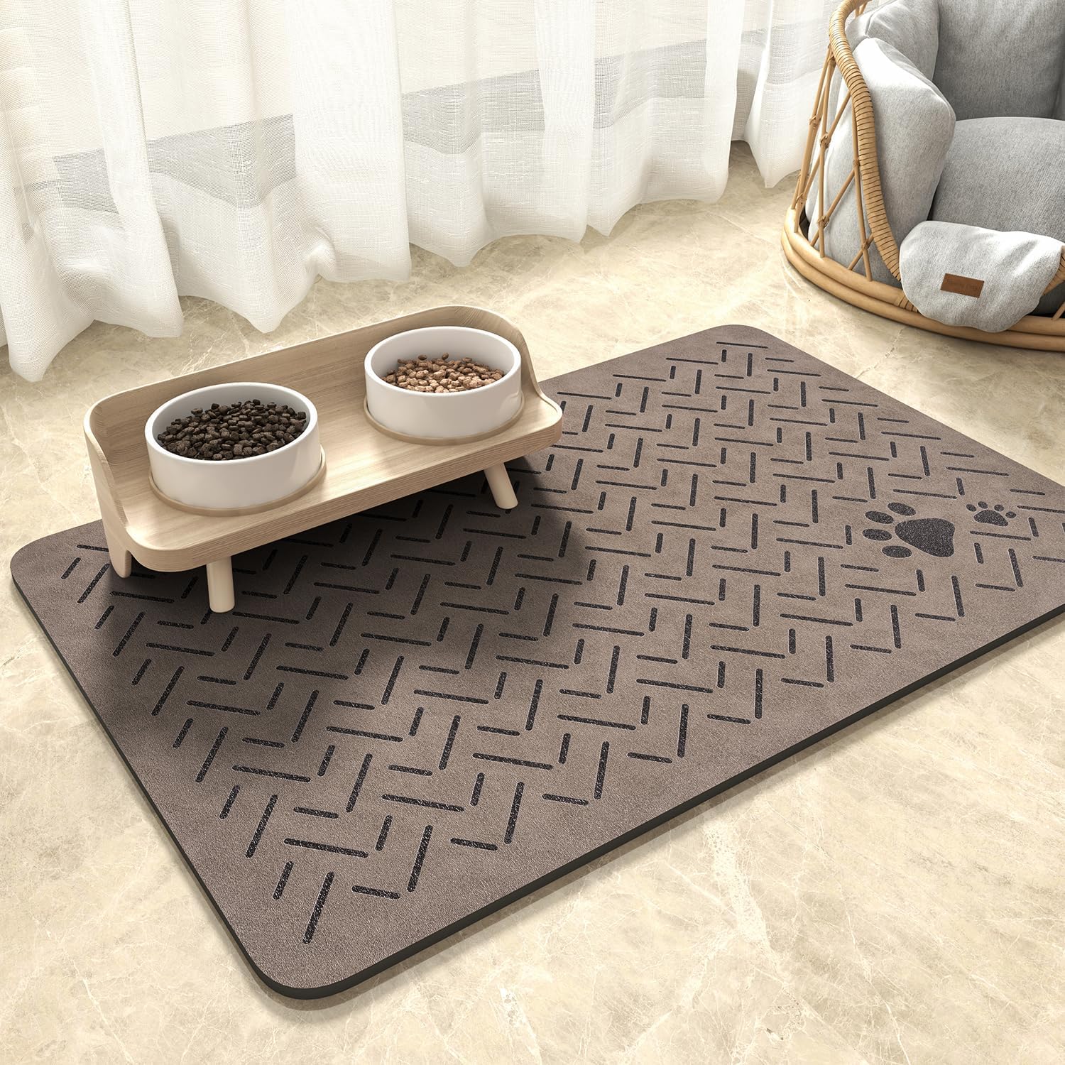 MontVoo-Absorbent Pet Feeding Mat-No Stains Quick Dry Dog Mat for Food and Water Bowl-Rubber Backing Dog Food Mat Dog Water Dispenser Mat-Dog Accessories Pet Supplies-Dog Water Bowl for Messy Drinkers MontVoo-Absorbent Pet Feeding Mat-No Stains Quick Dry Dog Mat for Food and Water Bowl-Rubber Backing Dog Food Mat Dog Water Dispenser Mat-Dog Accessories Pet Supplies-Dog Water Bowl for Messy Drinkers