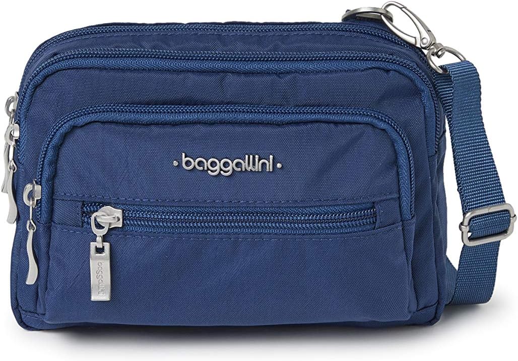 Baggallini Triple Zip Small convertible Crossbody Fannypack Belt Bag-lightweight Water-resistant Baggallini Triple Zip Small convertible Crossbody Fannypack Belt Bag-lightweight Water-resistant