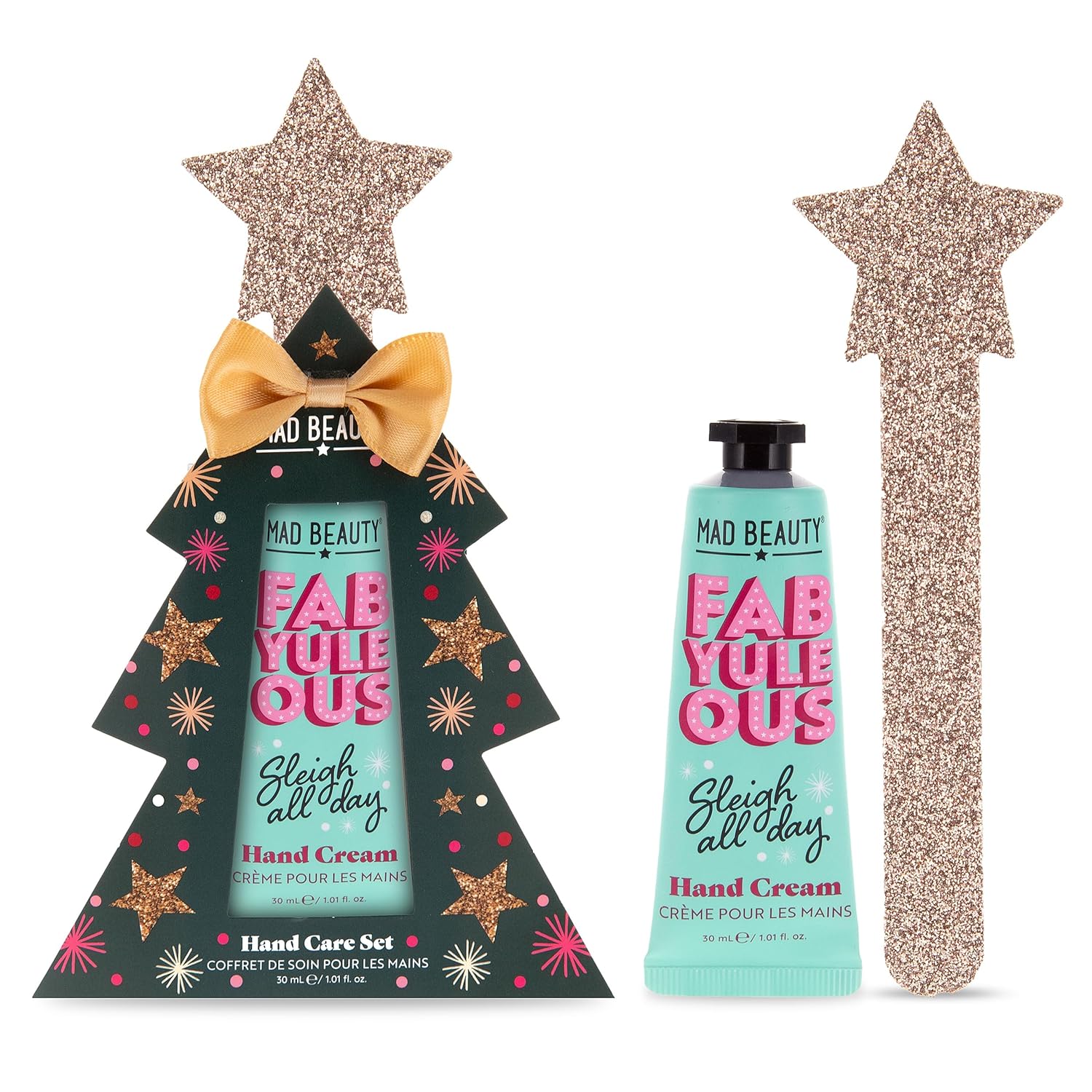 MAD Beauty FabYuleOus Hand Care Set, Christmas Tree Hand Cream & Nail File, Berry Scented & Enriched with Shea Butter, Hydrating & Nourishing, Great Self-Care Gift MAD Beauty FabYuleOus Hand Care Set, Christmas Tree Hand Cream & Nail File, Berry Scented & Enriched with Shea Butter, Hydrating & Nourishing, Great Self-Care Gift