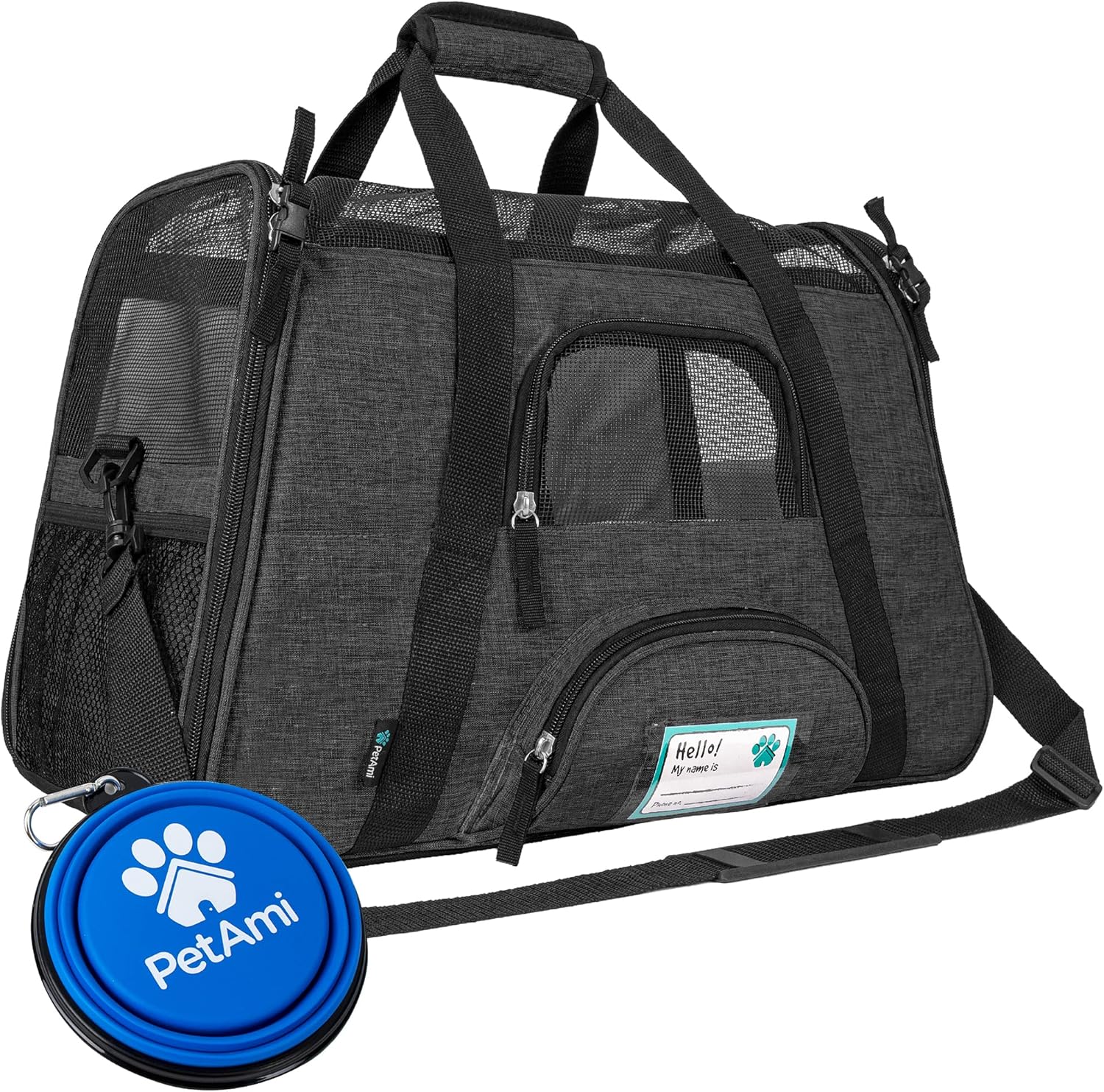 PetAmi Airline Approved Pet Carrier for Cat, Soft Sided Dog Carrier for Small Dog, Cat Travel Supplies Accessories Indoor Cats, Ventilated Pet Carrying Bag Medium Kitten Puppy, Large Heather Dark Gray PetAmi Airline Approved Pet Carrier for Cat, Soft Sided Dog Carrier for Small Dog, Cat Travel Supplies Accessories Indoor Cats, Ventilated Pet Carrying Bag Medium Kitten Puppy, Large Heather Dark Gray