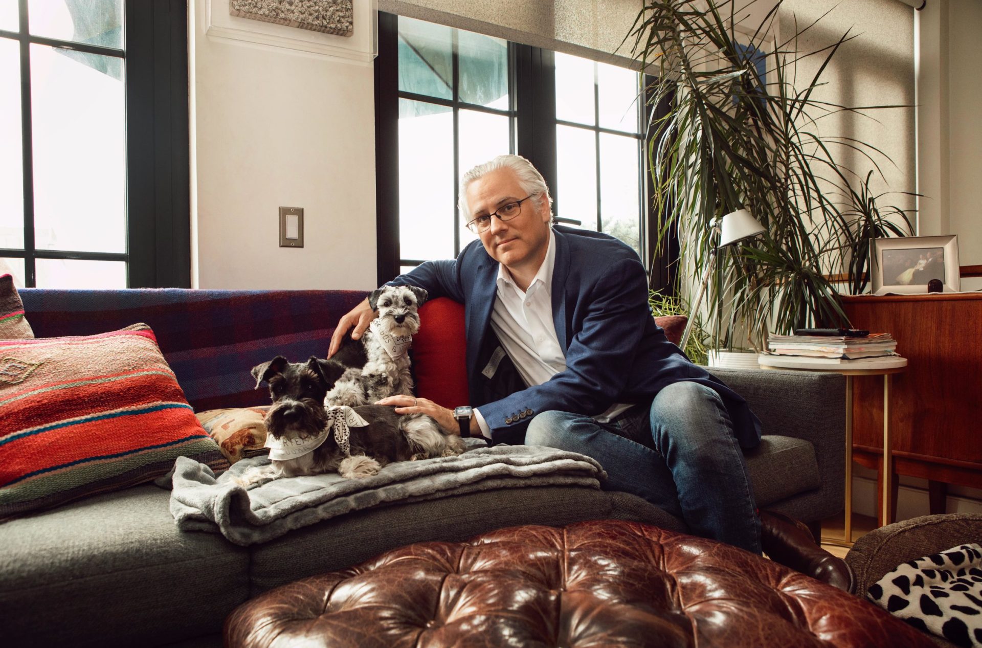 John Winterman, restaurador e Georgie e Kodi John Winterman, restaurador e Georgie e Kodi