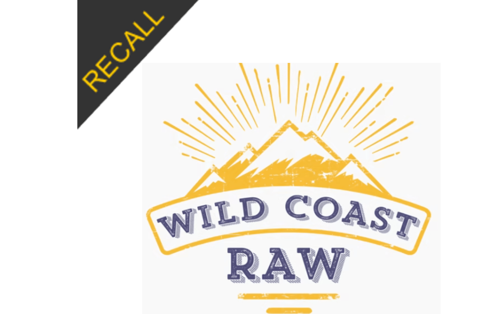 Recall de comida de gato cru de costa selvagem Recall de comida de gato cru de costa selvagem