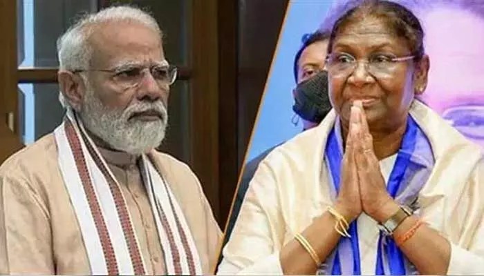చరిత్ర సృష్టించిన మోడీ పాలన: రాష్ట్రపతి ద్రౌపదీ ముర్ము అభినందనలు! చరిత్ర సృష్టించిన మోడీ పాలన: రాష్ట్రపతి ద్రౌపదీ ముర్ము అభినందనలు!