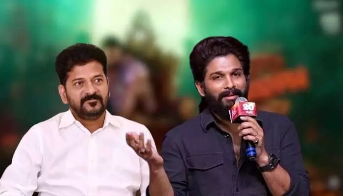 అల్లు అర్జున్కు షేక్ హ్యాండ్ ఇచ్చి అభినందించిన CM రేవంత్ అల్లు అర్జున్కు షేక్ హ్యాండ్ ఇచ్చి అభినందించిన CM రేవంత్
