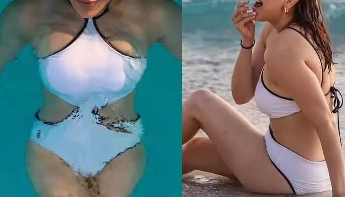 వైట్ బికినీలో రెచ్చిపోయిన మెగా హీరోయిన్.. ఫేమ్ కోసమే బాడీ పార్ట్స్ చూపిస్తున్నావంటూ నెటిజన్ల బోల్డ్ కామెంట్స్ వైట్ బికినీలో రెచ్చిపోయిన మెగా హీరోయిన్.. ఫేమ్ కోసమే బాడీ పార్ట్స్ చూపిస్తున్నావంటూ నెటిజన్ల బోల్డ్ కామెంట్స్