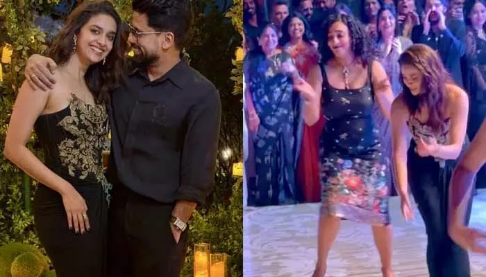 కీర్తి సురేష్ భర్తతో రొమాంటిక్ డ్యాన్స్: 'చమ్మీల అంగీ' పాటతో నెట్టింట రచ్చ! కీర్తి సురేష్ భర్తతో రొమాంటిక్ డ్యాన్స్: 'చమ్మీల అంగీ' పాటతో నెట్టింట రచ్చ!