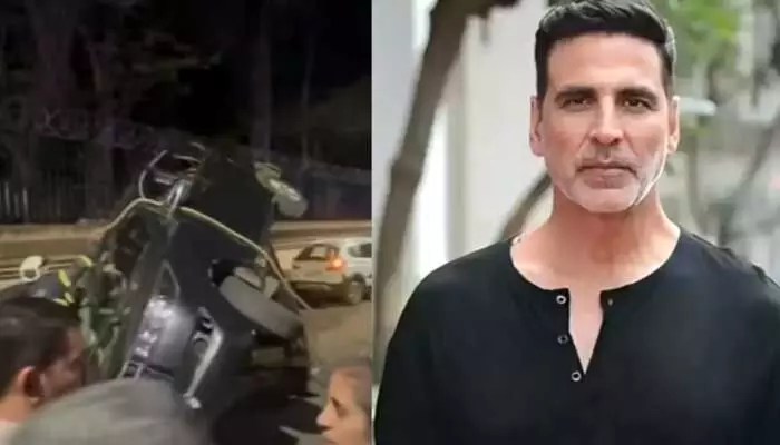 షాకింగ్: అక్షయ్ కుమార్ కాన్వాయ్కు భారీ ప్రమాదం! తృటిలో తప్పిన పెను ప్రమాదం! షాకింగ్: అక్షయ్ కుమార్ కాన్వాయ్కు భారీ ప్రమాదం! తృటిలో తప్పిన పెను ప్రమాదం!