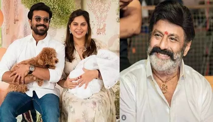 Balayya's Special Gifts for Ram Charan's Twins Delights Mega Family, Strengthens Bond Balayya's Special Gifts for Ram Charan's Twins Delights Mega Family, Strengthens Bond