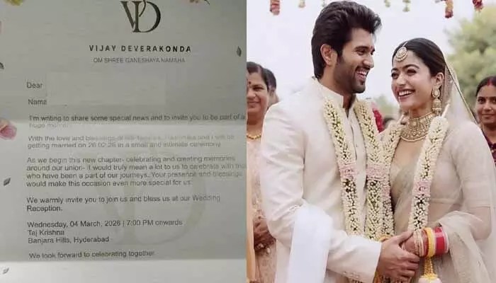 Vijay Deverakonda & Rashmika Mandanna Wedding Card Leaked; Fans Celebrate Vijay Deverakonda & Rashmika Mandanna Wedding Card Leaked; Fans Celebrate