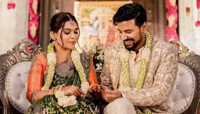 Young Hero Dushyanth Engaged to Rachana; Wedding Details & Viral Pics! Young Hero Dushyanth Engaged to Rachana; Wedding Details & Viral Pics!