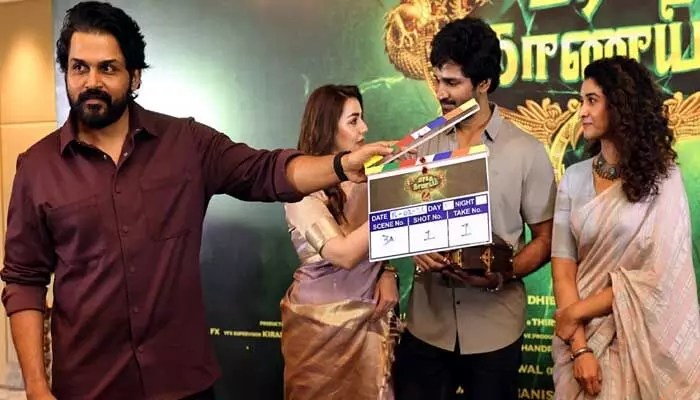 Maragathanayanam 2 Shooting Begins! Karthi Attends Pooja, New Cast Details Revealed Maragathanayanam 2 Shooting Begins! Karthi Attends Pooja, New Cast Details Revealed