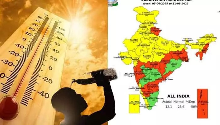 భగభగ మండే ఎండలు: 12 రాష్ట్రాలకు హీట్ వేవ్ ప్రమాద హెచ్చరికలు జారీ! భగభగ మండే ఎండలు: 12 రాష్ట్రాలకు హీట్ వేవ్ ప్రమాద హెచ్చరికలు జారీ!