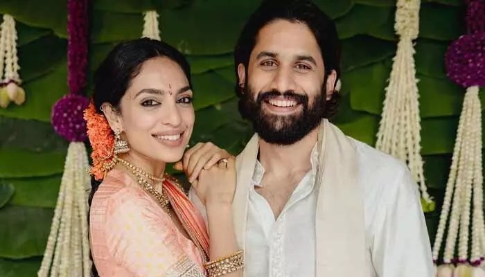 Naga Chaitanya & Sobhita Dhulipala Tour Temples, Chay Takes 'Vrushakarma' Break Naga Chaitanya & Sobhita Dhulipala Tour Temples, Chay Takes 'Vrushakarma' Break