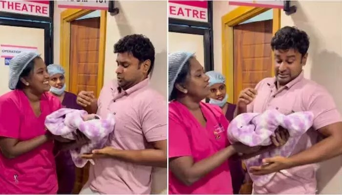 తొలిసారి బిడ్డను తాకి తండ్రి గుండెల్లో సునామీ! 20 కోట్ల మంది హృదయాలను దోచిన దృశ్యం! తొలిసారి బిడ్డను తాకి తండ్రి గుండెల్లో సునామీ! 20 కోట్ల మంది హృదయాలను దోచిన దృశ్యం!