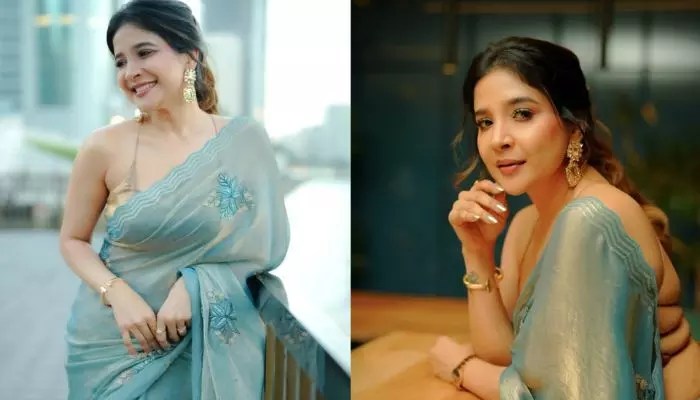 Sakshi Agarwal's Viral Saree Photos: Back Allure Heats Up Social Media Sakshi Agarwal's Viral Saree Photos: Back Allure Heats Up Social Media