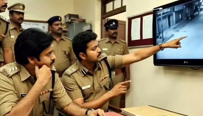 షాకింగ్: పవన్, విజయ్ కలిసి పోలీస్ ఆఫీసర్లుగా! AI వీడియోతో సెన్సేషన్! షాకింగ్: పవన్, విజయ్ కలిసి పోలీస్ ఆఫీసర్లుగా! AI వీడియోతో సెన్సేషన్!