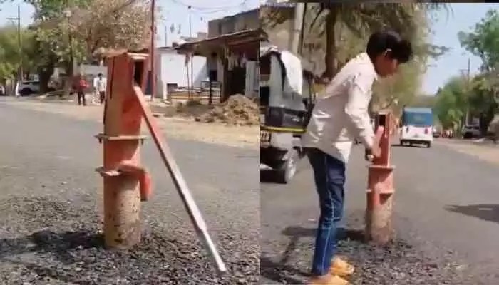 సీఎం రాకతో యూపీలో వింత పనులు! బోరింగ్పైనే రోడ్డు వేసిన అధికారులు!! సీఎం రాకతో యూపీలో వింత పనులు! బోరింగ్పైనే రోడ్డు వేసిన అధికారులు!!