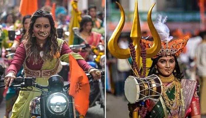 మహారాష్ట్రలో గుడి పడ్వా సంబరాలు: శోభాయాత్రలో సీఎం ఫడ్నవీస్ సందడి! రాజకీయ వేడి మహారాష్ట్రలో గుడి పడ్వా సంబరాలు: శోభాయాత్రలో సీఎం ఫడ్నవీస్ సందడి! రాజకీయ వేడి