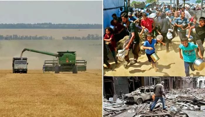 ప్రపంచం ఆకలితో విలవిల.. యుద్ధం కంచంలోకి వచ్చేసింది! ప్రపంచం ఆకలితో విలవిల.. యుద్ధం కంచంలోకి వచ్చేసింది!
