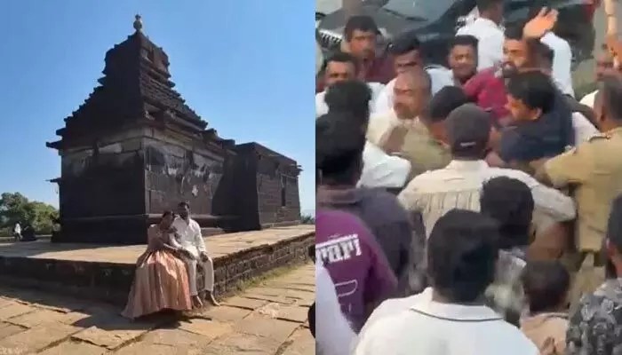 గుడిలో పెళ్లి ఫోటోల చిచ్చు! విరుచుకుపడ్డ గ్రామస్తులు! ఏడుగురి అరెస్ట్! గుడిలో పెళ్లి ఫోటోల చిచ్చు! విరుచుకుపడ్డ గ్రామస్తులు! ఏడుగురి అరెస్ట్!