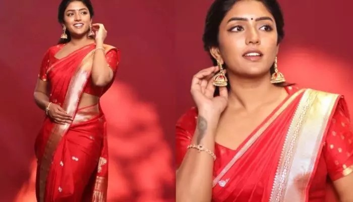 Eesha Rebba Stuns in Red Saree: Viral Photos Spark Enthusiasm Eesha Rebba Stuns in Red Saree: Viral Photos Spark Enthusiasm