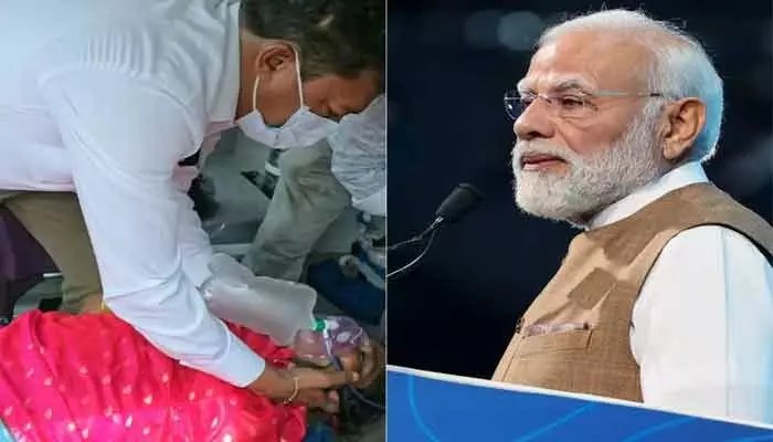 బీహార్లో విషాదం: ఆలయంలో తొక్కిసలాట, ప్రధాని మోడీ స్పందన! బీహార్లో విషాదం: ఆలయంలో తొక్కిసలాట, ప్రధాని మోడీ స్పందన!