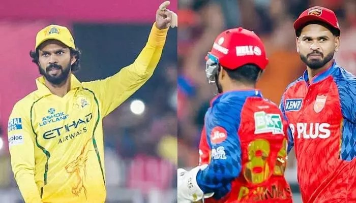 ఐపీఎల్ హోరాహోరీ: పంజాబ్ దెబ్బకు చెన్నై బ్యాటింగ్.. గెలుపెవరిదో? ఐపీఎల్ హోరాహోరీ: పంజాబ్ దెబ్బకు చెన్నై బ్యాటింగ్.. గెలుపెవరిదో?