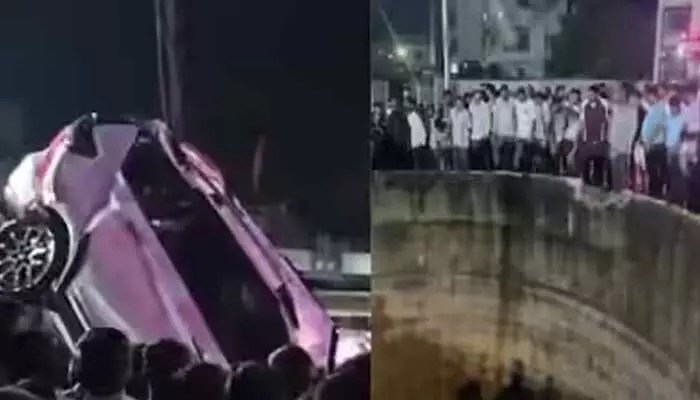 మహారాష్ట్రలో ఘోర ప్రమాదం: బావిలో కారు, 9 మంది సజీవ సమాధి! మహారాష్ట్రలో ఘోర ప్రమాదం: బావిలో కారు, 9 మంది సజీవ సమాధి!